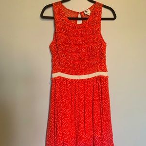 Flirty Melon Hued Dress Anthropologie S